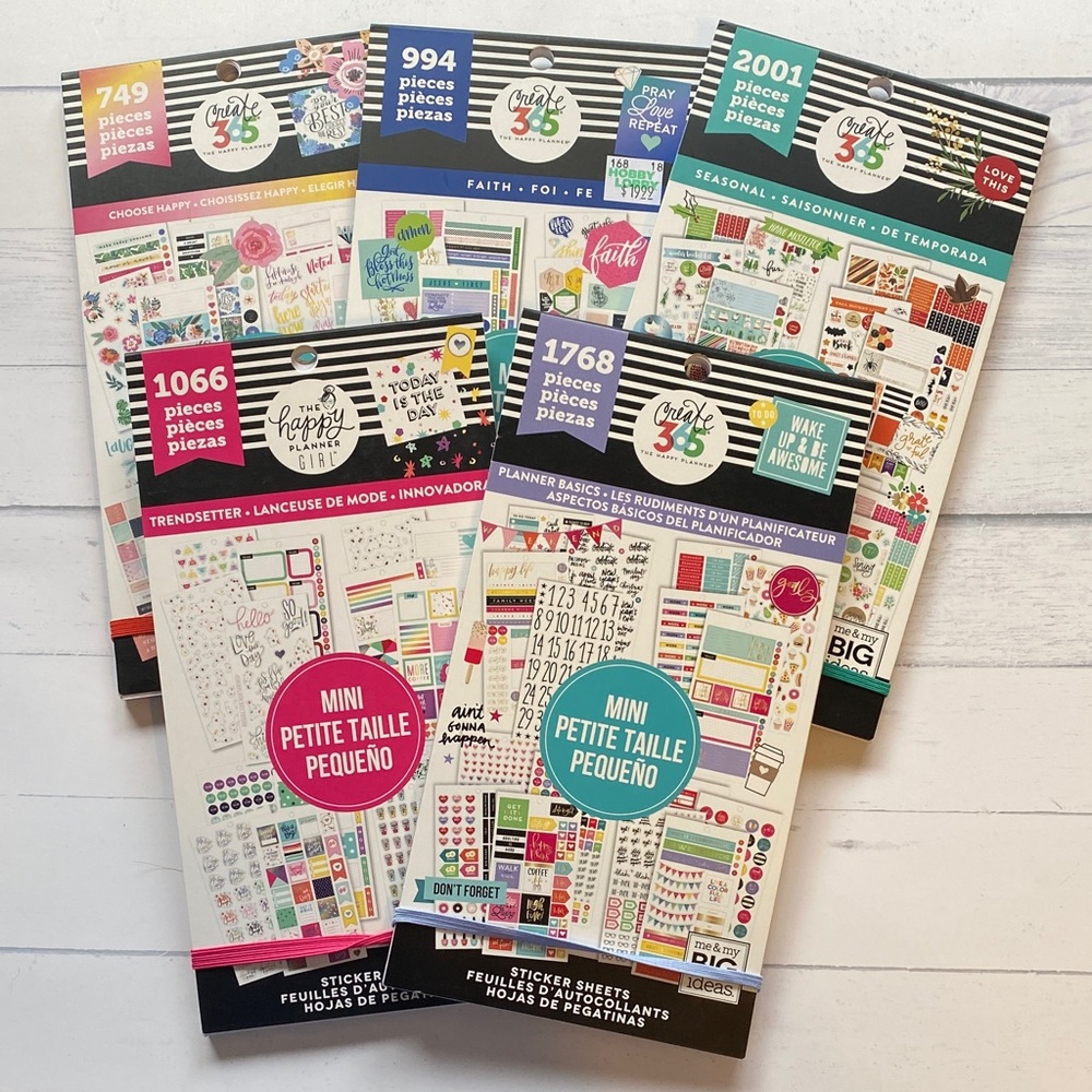 The Happy Planner Mini Sticker Bundle – 5 Booklets